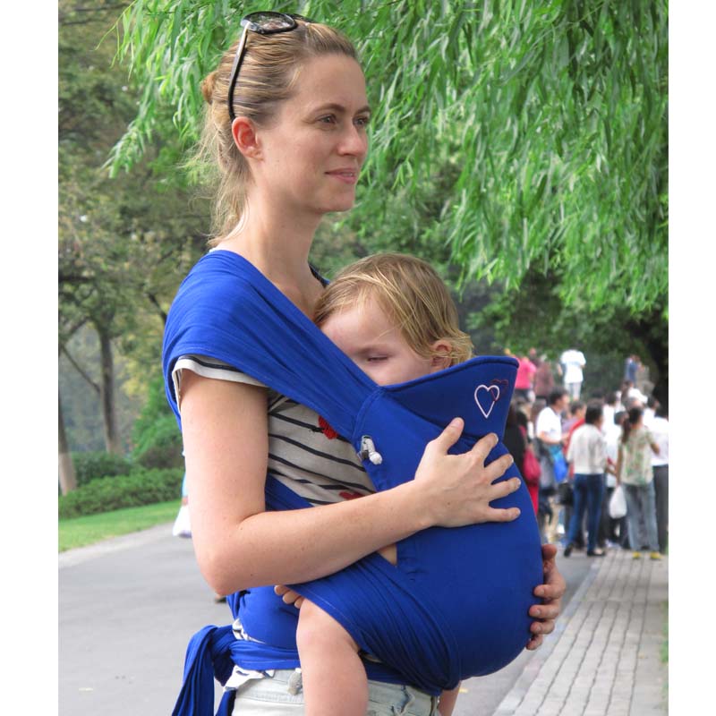 Porte-bébé Mid-Taï, Le Bleu, coton bio