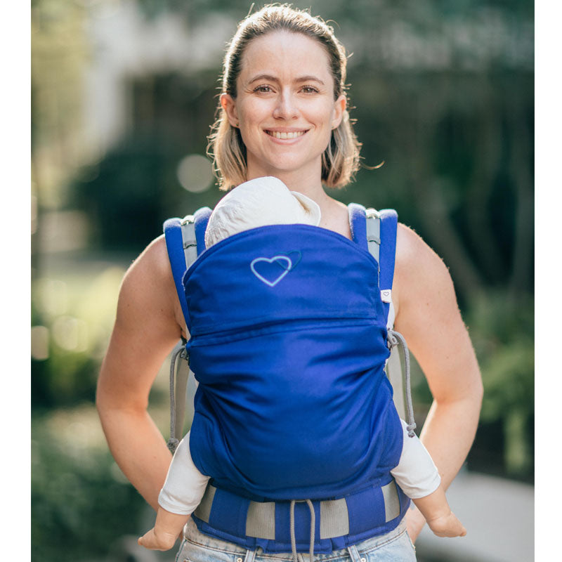 Porte-bébé préformé P4, Le Bleu, coton bio