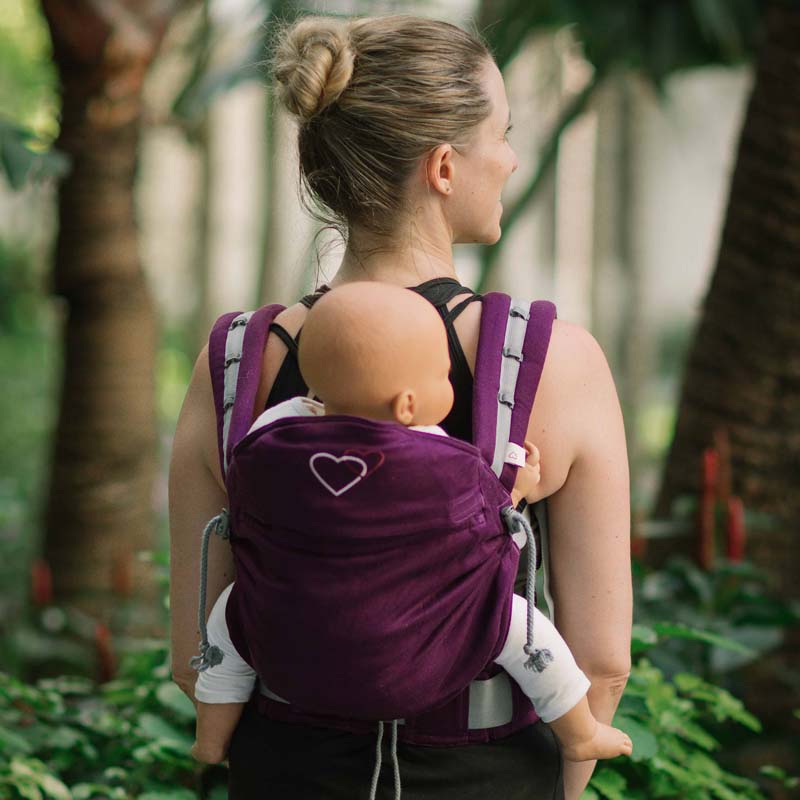 Porte-bébé préformé P4, Shadow Purple, coton bio