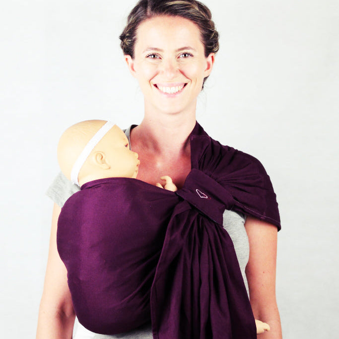 Sling Shadow Purple, écharpe sans nœud, coton bio