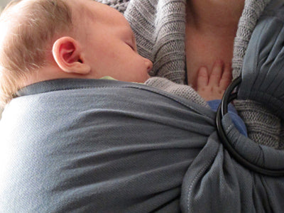 Sling Titane, écharpe sans nœud, coton bio