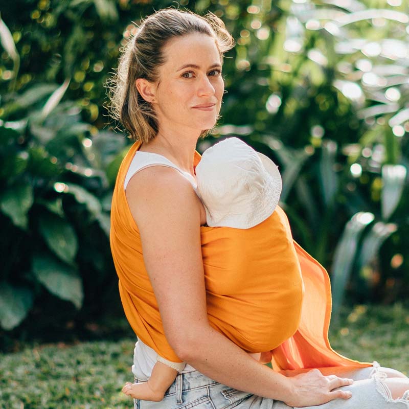 Sling Mangue, écharpe sans nœud, coton bio