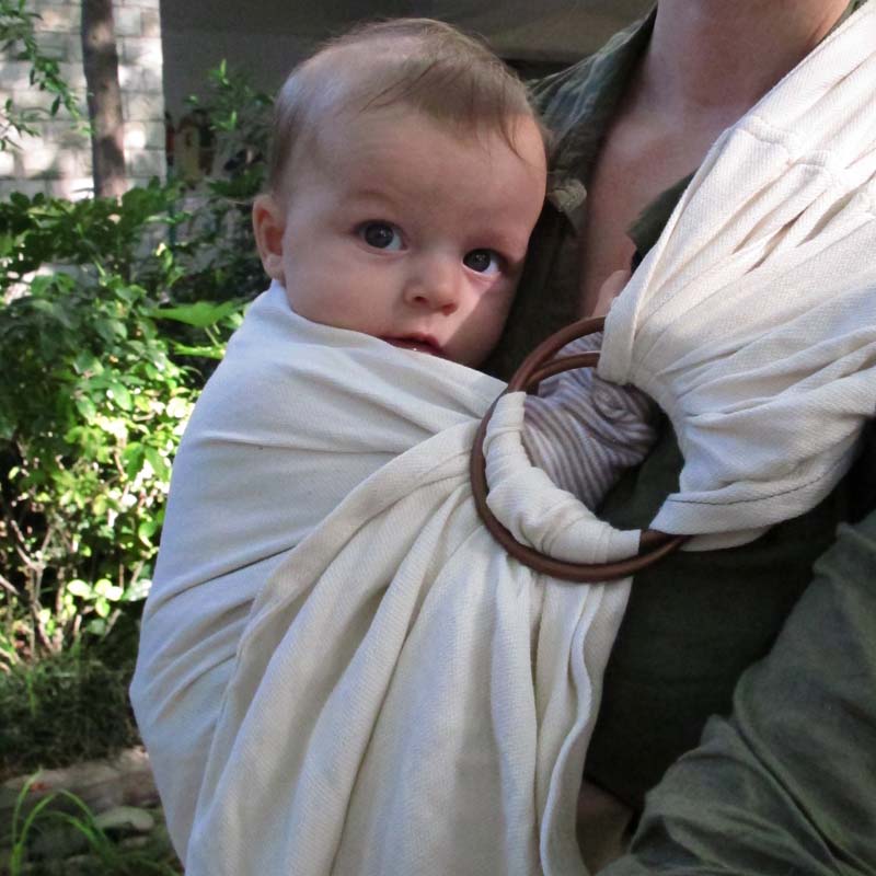 Sling Naturel, écharpe sans nœud, coton bio